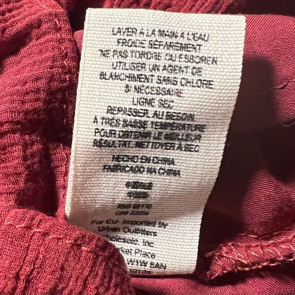 Free People Take Time Tunic Scarlet Embroidered Boho Dress L - Picture 6 of 11